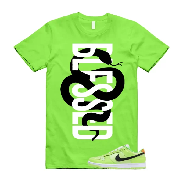 SNAKEB T Shirt to match Dunk Low SE Splash Volt Green Strike Total Orange Black Jezsport.com