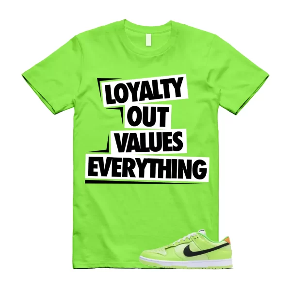 LOVE T Shirt to match Dunk Low SE Splash Volt Green Strike Total Orange Black Jezsport.com