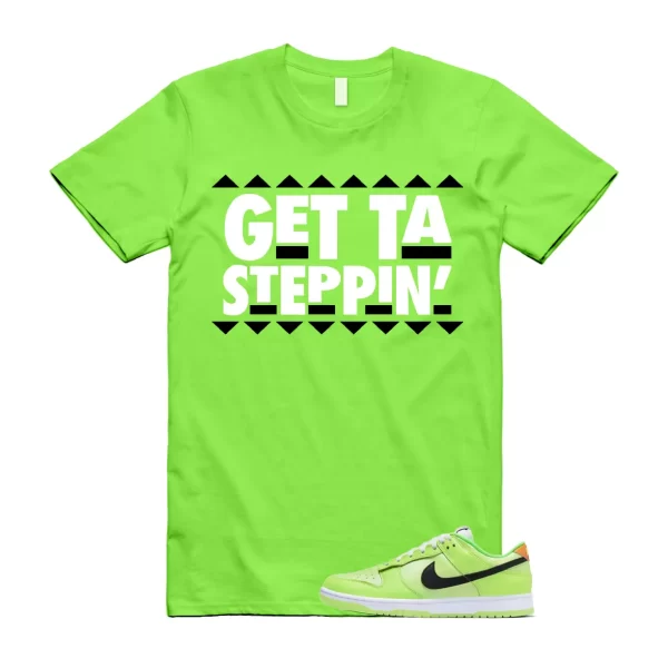 GET T Shirt to match Dunk Low SE Splash Volt Green Strike Total Orange Black Jezsport.com