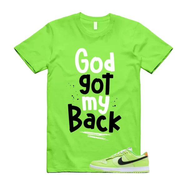 GOD T Shirt to match Dunk Low SE Splash Volt Green Strike Total Orange Black Jezsport.com