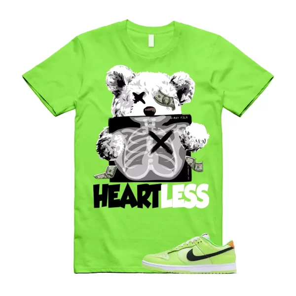 HEART T Shirt to match Dunk Low SE Splash Volt Green Strike Total Orange Black Jezsport.com