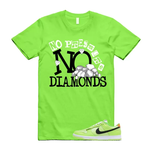 DIAMOND T Shirt to match Dunk Low SE Splash Volt Green Strike Total Orange Black Jezsport.com