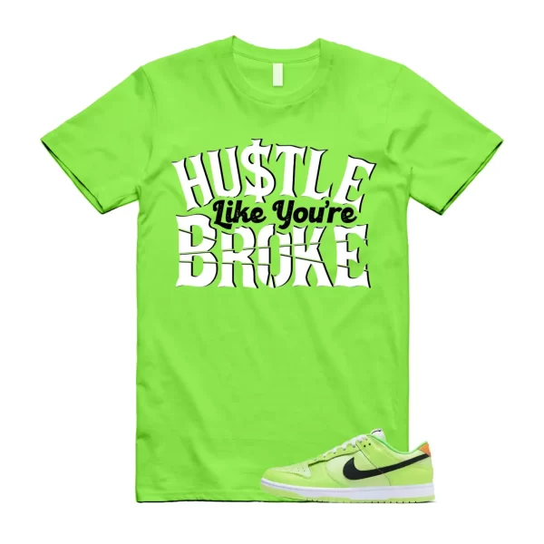 BROKE T Shirt to match Dunk Low SE Splash Volt Green Strike Total Orange Black Jezsport.com