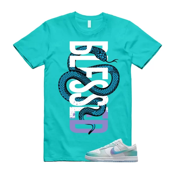 SNAKEB Shirt to match Dunk Unlock Your Space Multicolor Ice Blue Phantom Menta Jezsport.com