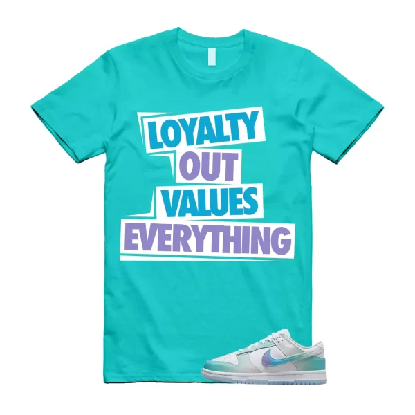 LOVE Shirt to match Dunk Low Unlock Your Space Multicolor Ice Blue Phantom Menta Jezsport.com