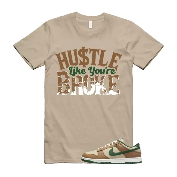 BROKE T Shirt to match Dunk Low Tan Retro Rattan Gorge Green Sail Dark Driftwood Jezsport.com