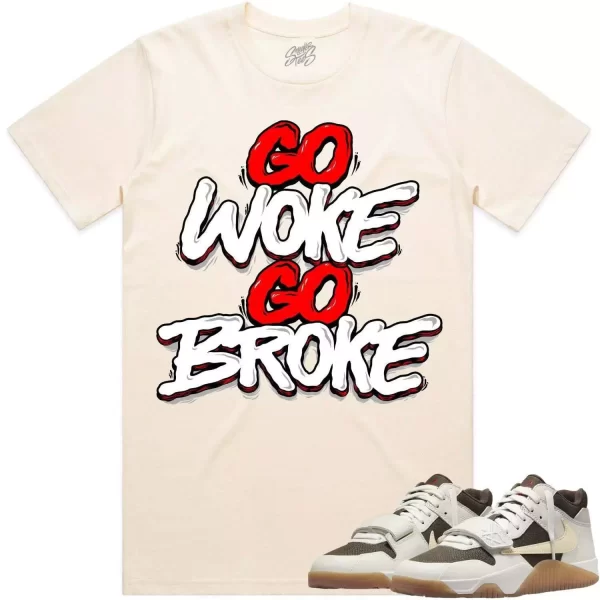 Travis Scott x Jordan Jumpman Jack Sail Shirt to Match - RED GO WOKE GO BROKE Jezsport.com