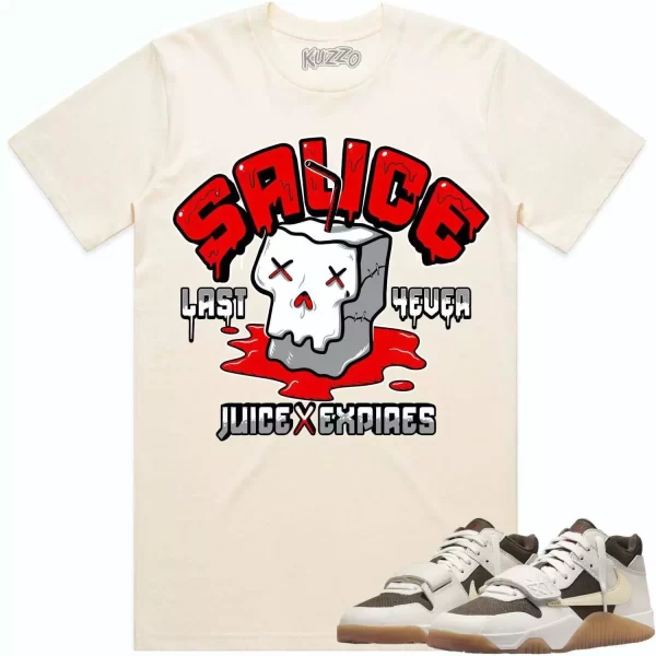 Travis Scott x Jordan Jumpman Jack Sail Shirt to Match - RED SAUCE Jezsport.com