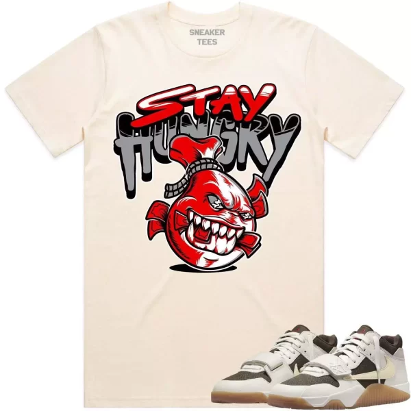 Travis Scott x Jordan Jumpman Jack Sail Shirt to Match - RED STAY HUNGRY Jezsport.com