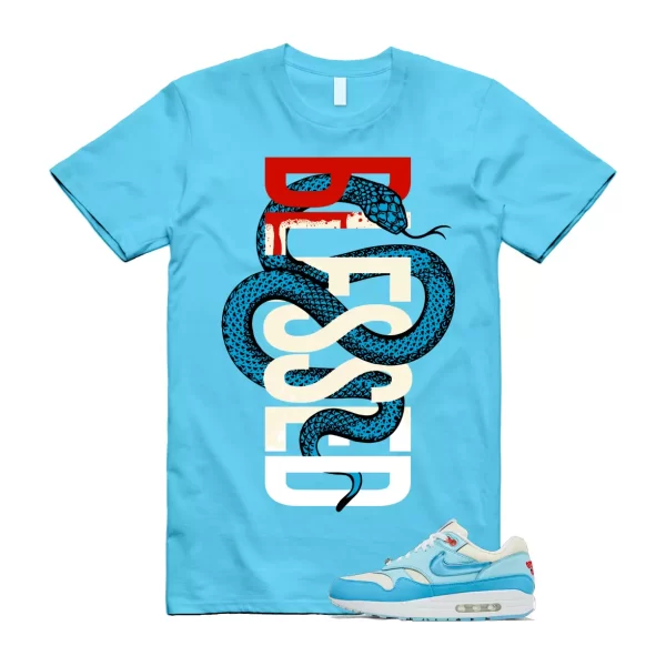 SNAKEBLS T Shirt to match Air Max 1 Puerto Rico Barely Blue Gale Jezsport.com