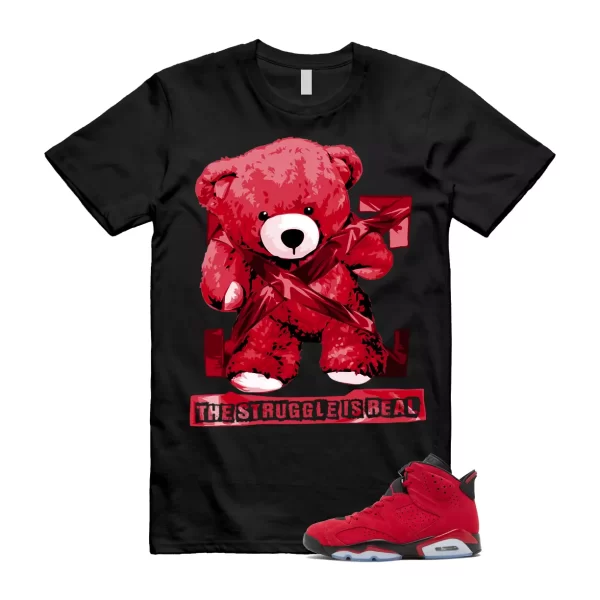 STRUG T Shirt to match 6 Retro Toro Bravo Varsity Red Black Jezsport.com