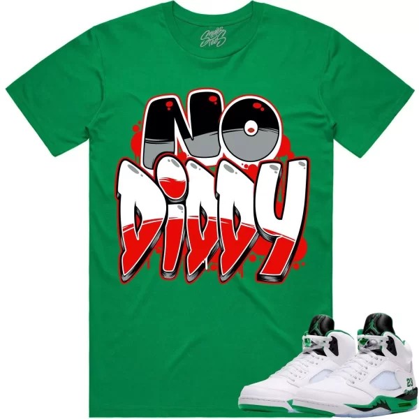 Jordan 5 Lucky Green 5s Shirt to Match - RED NODIDDY Jezsport.com