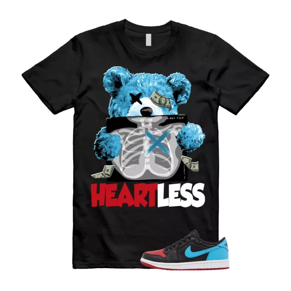 HEART T Shirt to match WMNS Air 1 'nc to chi' Retro Low OG unc Chicago Jezsport.com