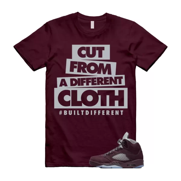 CLOTH T Shirt to match 5 Retro Deep Burgundy Light Graphite Metallic Silver Jezsport.com