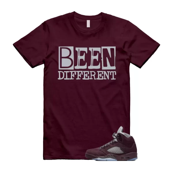 BEEN T Shirt to match 5 Retro Deep Burgundy Light Graphite Metallic Silver Jezsport.com