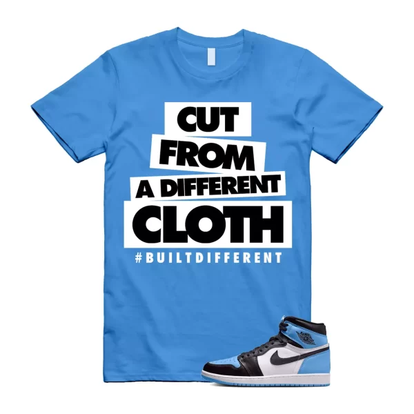 UNC University Blue Toe 1 Retro High OG Black White T Shirt Match CLOTH Jezsport.com