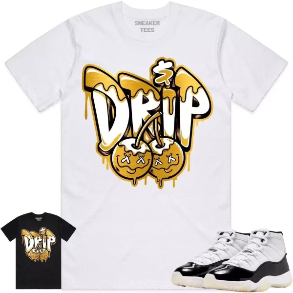 Jordan 11 Gratitude 11s Shirt to Match - GOLD METALLIC MONEY DRIP Jezsport.com