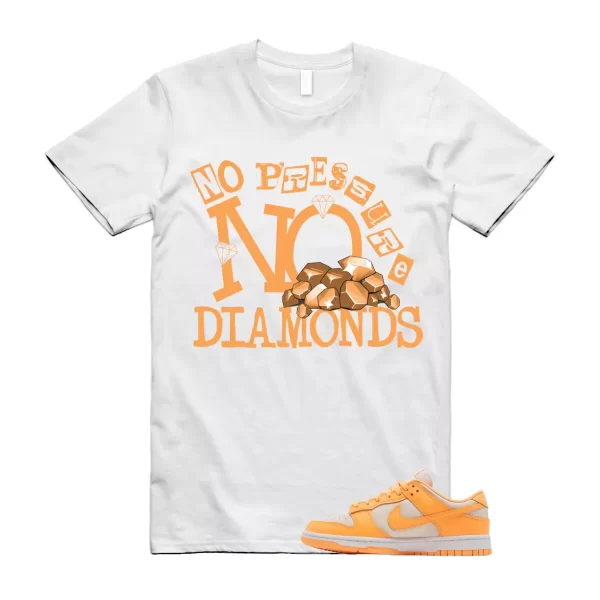 DIAMOND T Shirt to match N Dunk Low Peach Cream WMNS White Jezsport.com