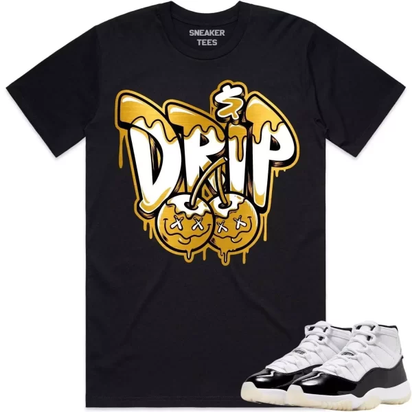 Jordan 11 Gratitude 11s Shirt to Match - GOLD METALLIC MONEY DRIP Jezsport.com