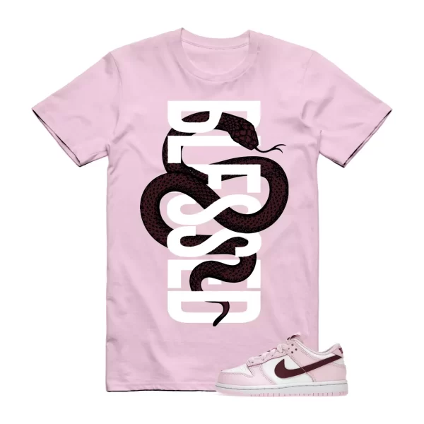 SNAKEBLS T Shirt to match N Dunk Low Pink Foam Dark Beetroot Red White Maroon Jezsport.com