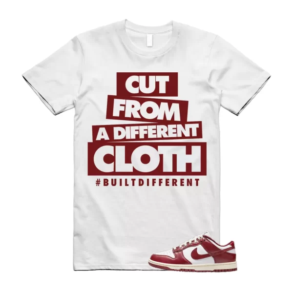 CLOTH T Shirt to match N Dunk Low PRM Team Red WMNS Coconut Milk White Jezsport.com