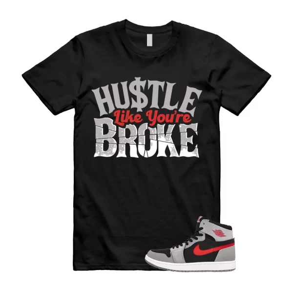 BROKE T Shirt to match Air Jordan 1 High Zoom Comfort 2 Fire Red Cement Grey Jezsport.com