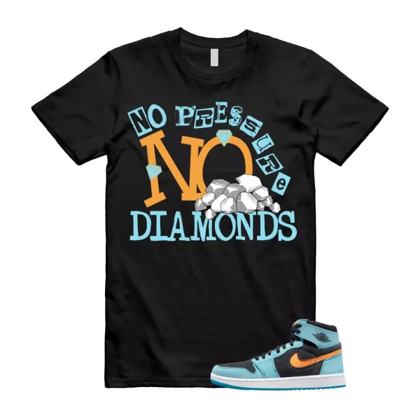 DIAMOND Shirt to match Air Jordan 1 High Zoom Comfort 2 Black Teal Bright Citrus Jezsport.com