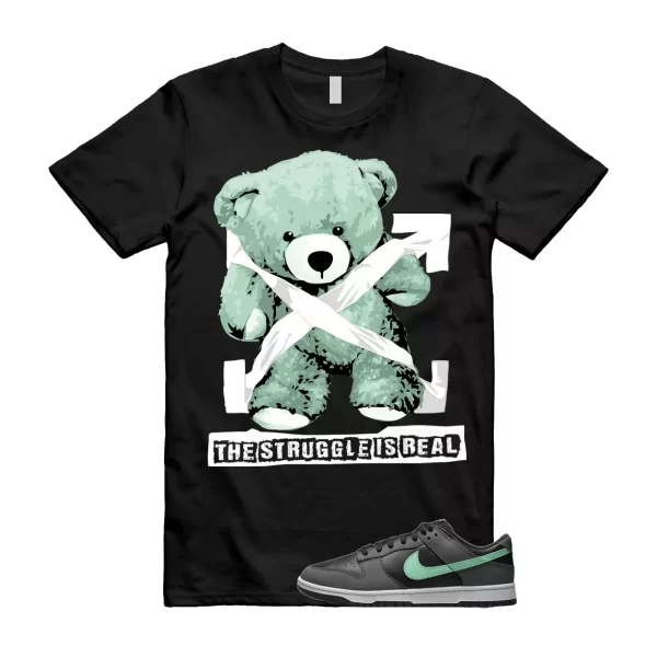 STRUG T Shirt to match N Dunk Low Retro Green Glow Black Dark Grey White Jezsport.com