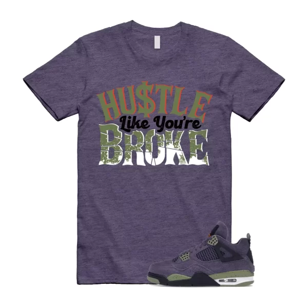 BROKE T Shirt to match Jordan 4 Canyon Purple Anthracite Alligator Skunk Orange Jezsport.com