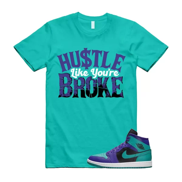 BROKE Shirt to match Jordan 1 Dark Concord New Emerald Teal Purple Grape Witness Jezsport.com