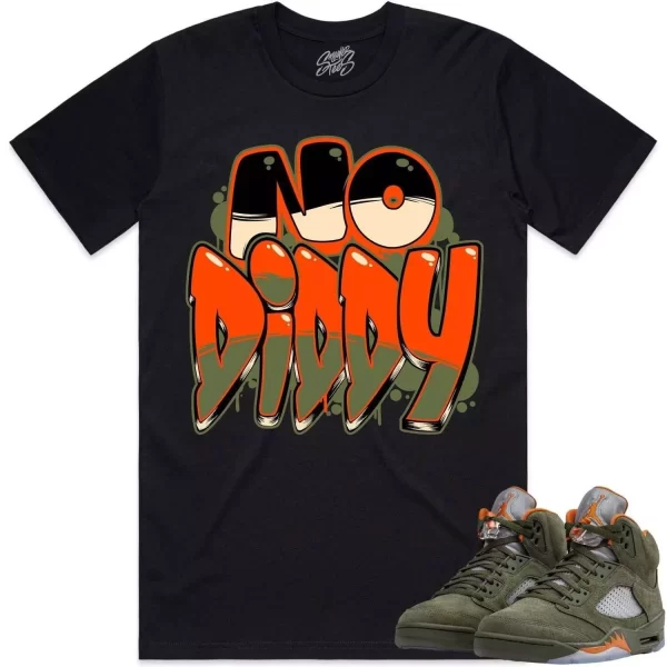 Jordan Retro 5 Olive 5s Shirt to Match - CELADON NODIDDY Jezsport.com