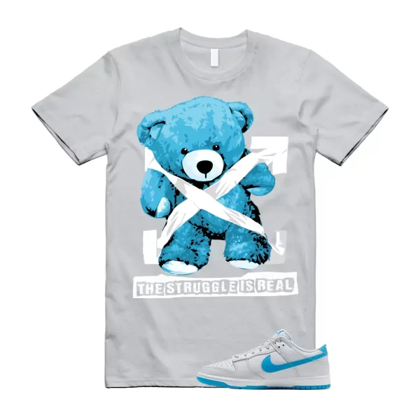 STRUG T Shirt to match N Dunk Low Retro Pure Platinum Blue Grey Lightning White Jezsport.com