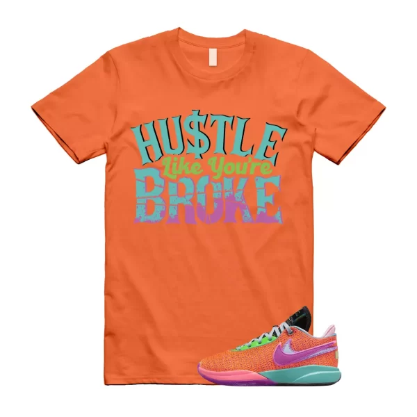 BROKE T Shirt to match LeBron 20 Chosen 1 Orange Purple Green Strike Hot Punch Jezsport.com