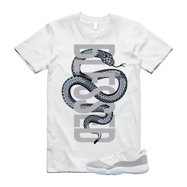 SNAKEB T Shirt to match Air Jordan 11 Low Cement Grey University Blue White Cool Jezsport.com