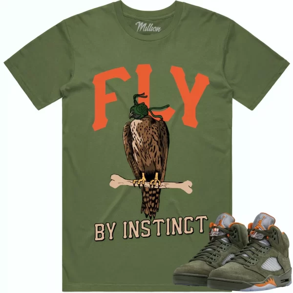 Jordan Retro 5 Olive 5s Shirt to Match - FLY BY INSTINCT Jezsport.com