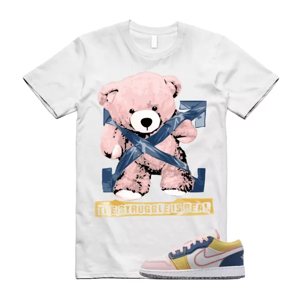 STRUG T Shirt to match Air Jordan 1 Low GS Multi Canvas Coral Chalk French Blue Jezsport.com