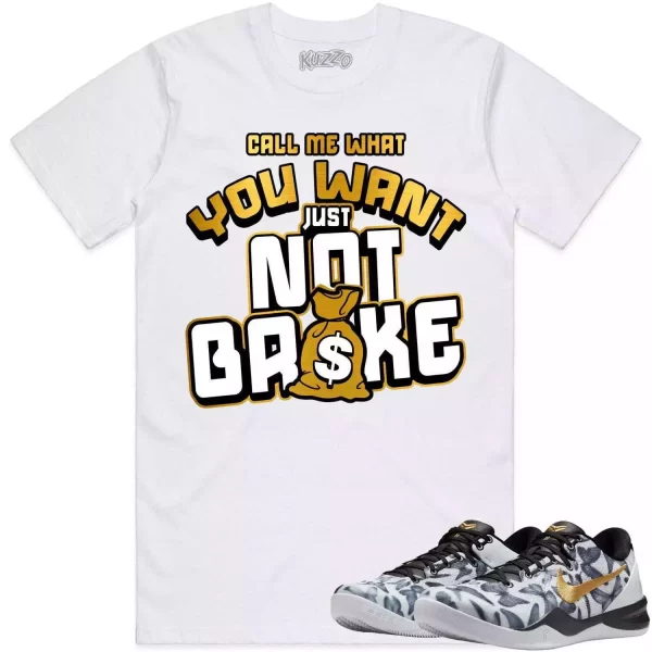 Kobe 8 Mambacita 8s Gigi Shirt to Match - GOLD METALLIC NOT BROKE Jezsport.com