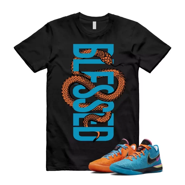 SNAKEB T Shirt to match N Zoom LeBron NXXT Gen I Promise Multi Color Blue Orange Jezsport.com