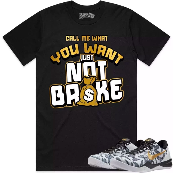 Kobe 8 Mambacita 8s Gigi Shirt to Match - GOLD METALLIC NOT BROKE Jezsport.com