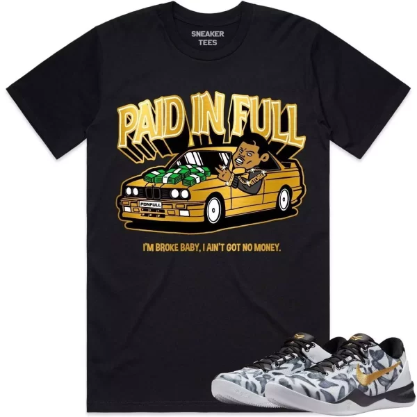 Kobe 8 Mambacita 8s Gigi Shirt to Match - GOLD METALLIC PAID Jezsport.com