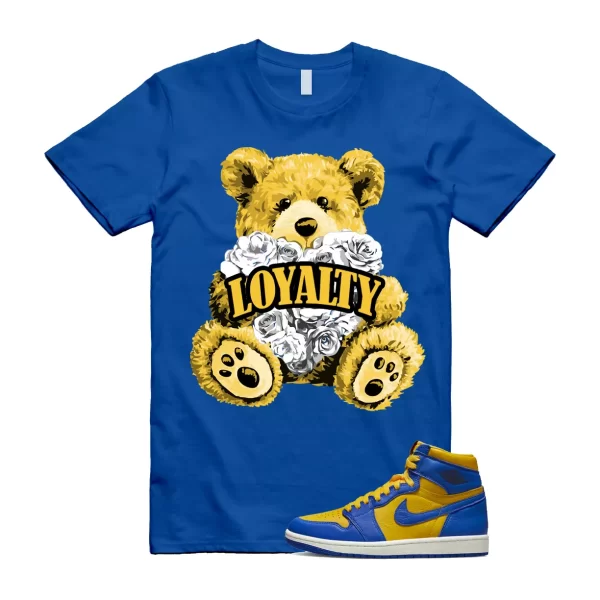 Reverse Laney 1 Game Royal Blue Air WMNS Varsity Maize Sail T Shirt Match LYLTY Jezsport.com