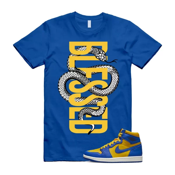 Reverse Laney 1 Game Royal Blue Air WMNS Varsity Maize Sail T Shirt Match SNAKEB Jezsport.com