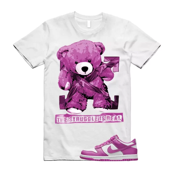 STRUG T Shirt to match N Dunk Low GS Active Fuchsia White Kids Jezsport.com