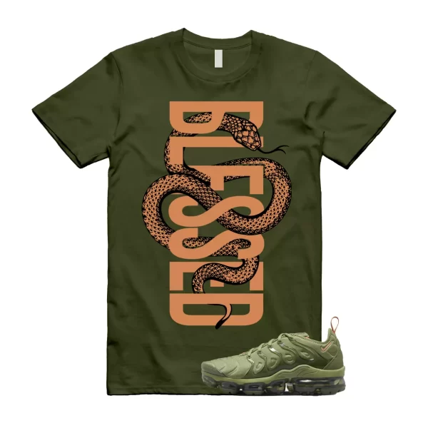 SNAKEB T Shirt to match N Air VaporMax Plus Alligator WMNS Olive Orange Trance Jezsport.com