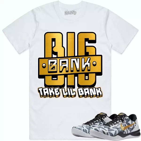 Kobe 8 Mambacita 8s Gigi Shirt to Match - GOLD METALLIC BIG BANK Jezsport.com