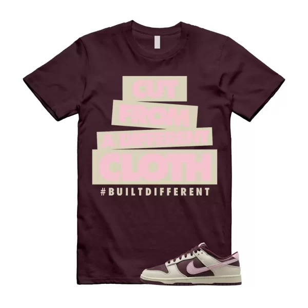 CLOTH TShirt to match Dunk Low Valentine’s Day Pale Ivory Soft Pink Night Maroon Jezsport.com