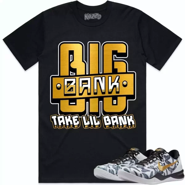 Kobe 8 Mambacita 8s Gigi Shirt to Match - GOLD METALLIC BIG BANK Jezsport.com