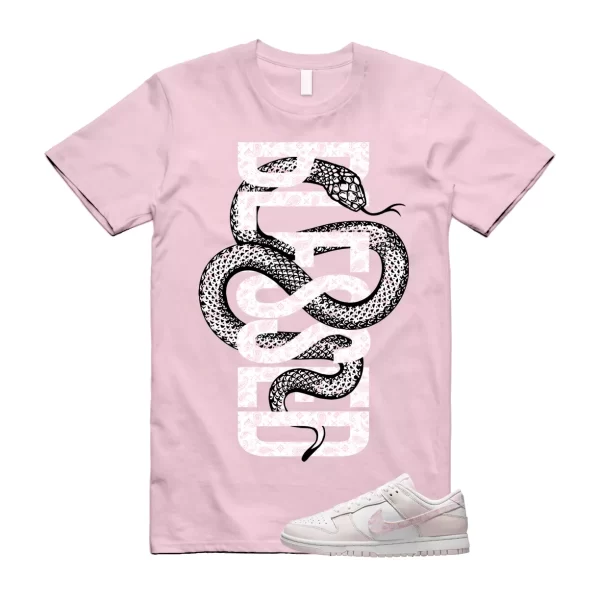 SNAKEB T Shirt to match N Dunk Low WMNS Pink Paisley Essential Pack White Pearl Jezsport.com