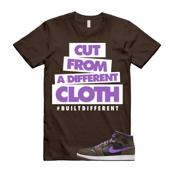 CLOTH T Shirt to match Air Jordan 1 Mid Palomino Purple Mocha Wild Berry Black Jezsport.com