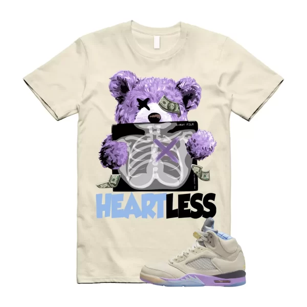 HEART T Shirt to match Jordan 5 Retro DJ Khaled Sail Washed Yellow Violet Star Jezsport.com